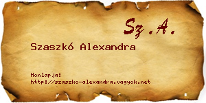 Szaszkó Alexandra névjegykártya